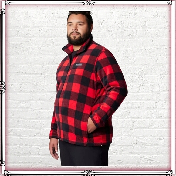 Choko x Snap-on Red & Black Plaid Fleece Work Wear Jacket Size 3XL